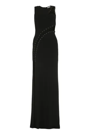 Elisabetta Franchi Cut-Out Sleeveless Maxi Dress