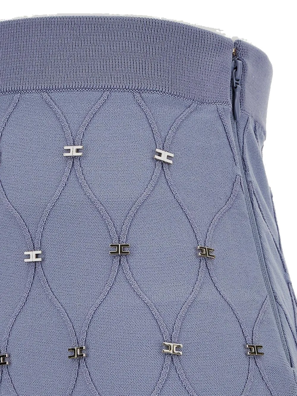 Elisabetta Franchi Diamond Motif Knit Pencil Skirt