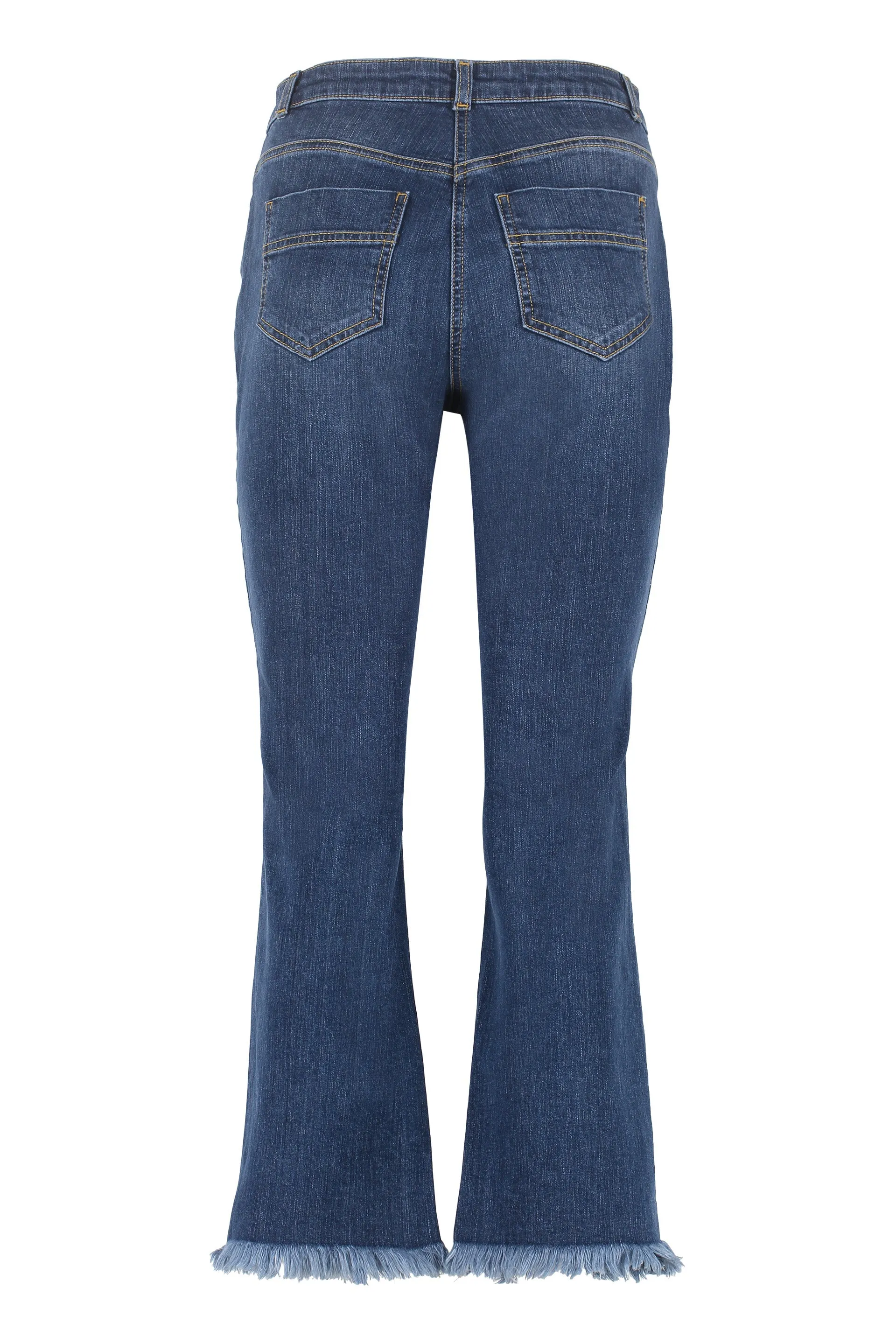 Elisabetta Franchi Fringed Hem Jeans