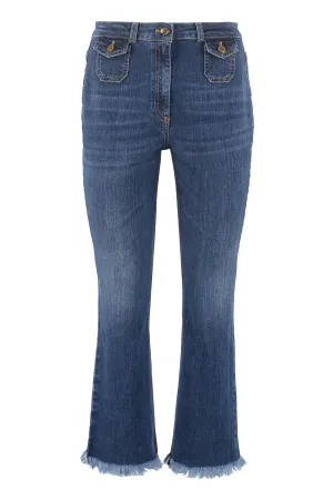 Elisabetta Franchi Fringed Hem Jeans