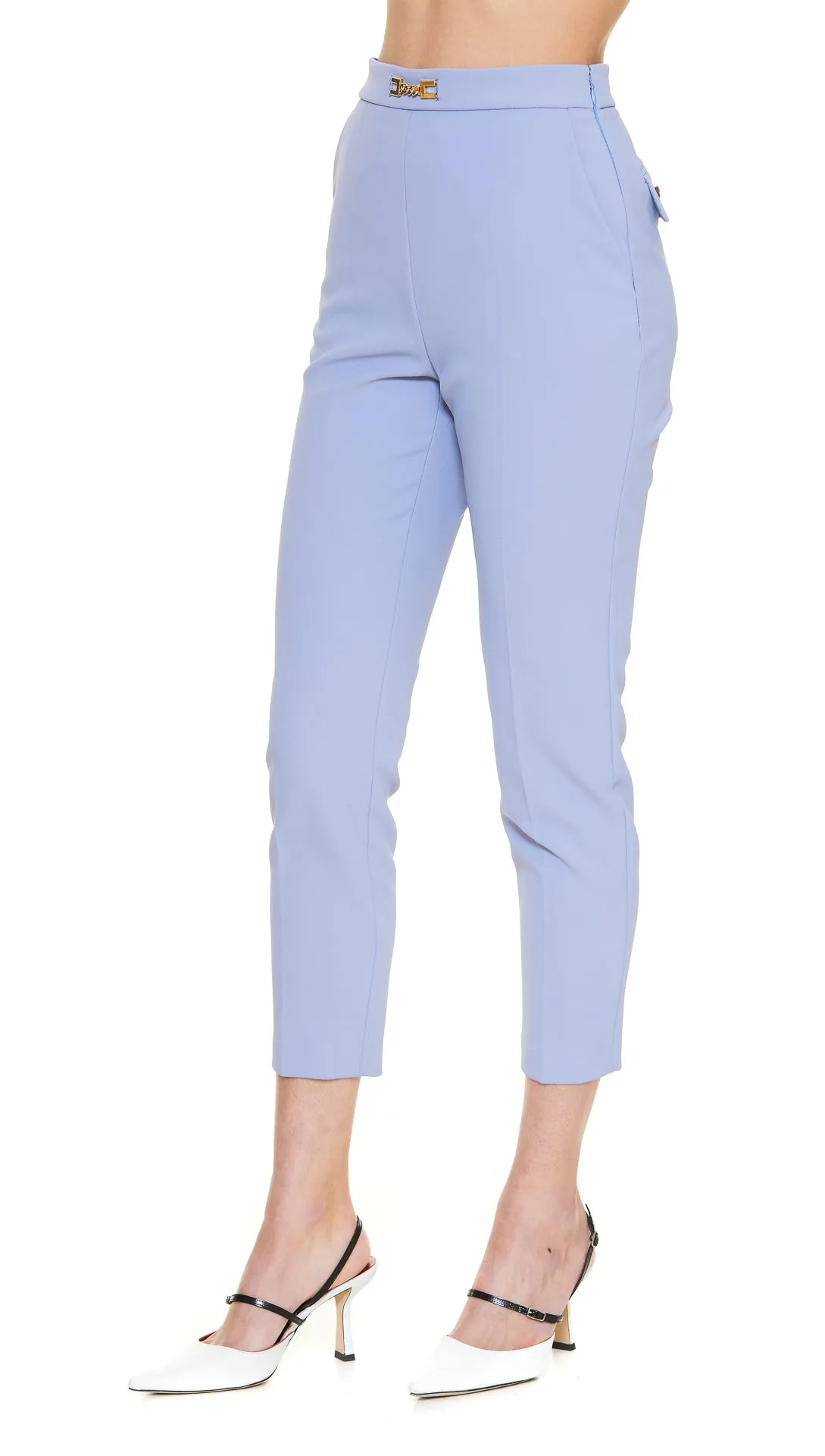 Elisabetta Franchi Horsebit-Detailed Cigarette Pants
