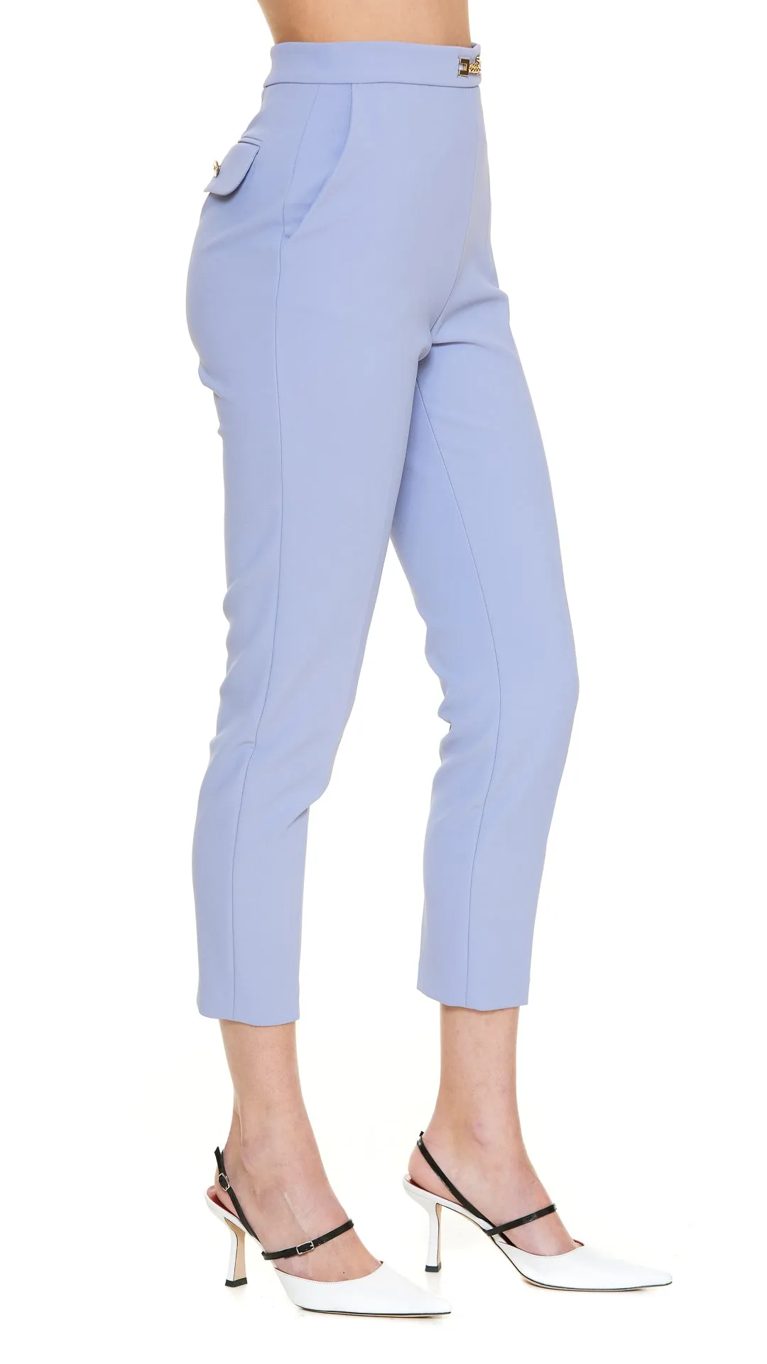 Elisabetta Franchi Horsebit-Detailed Cigarette Pants