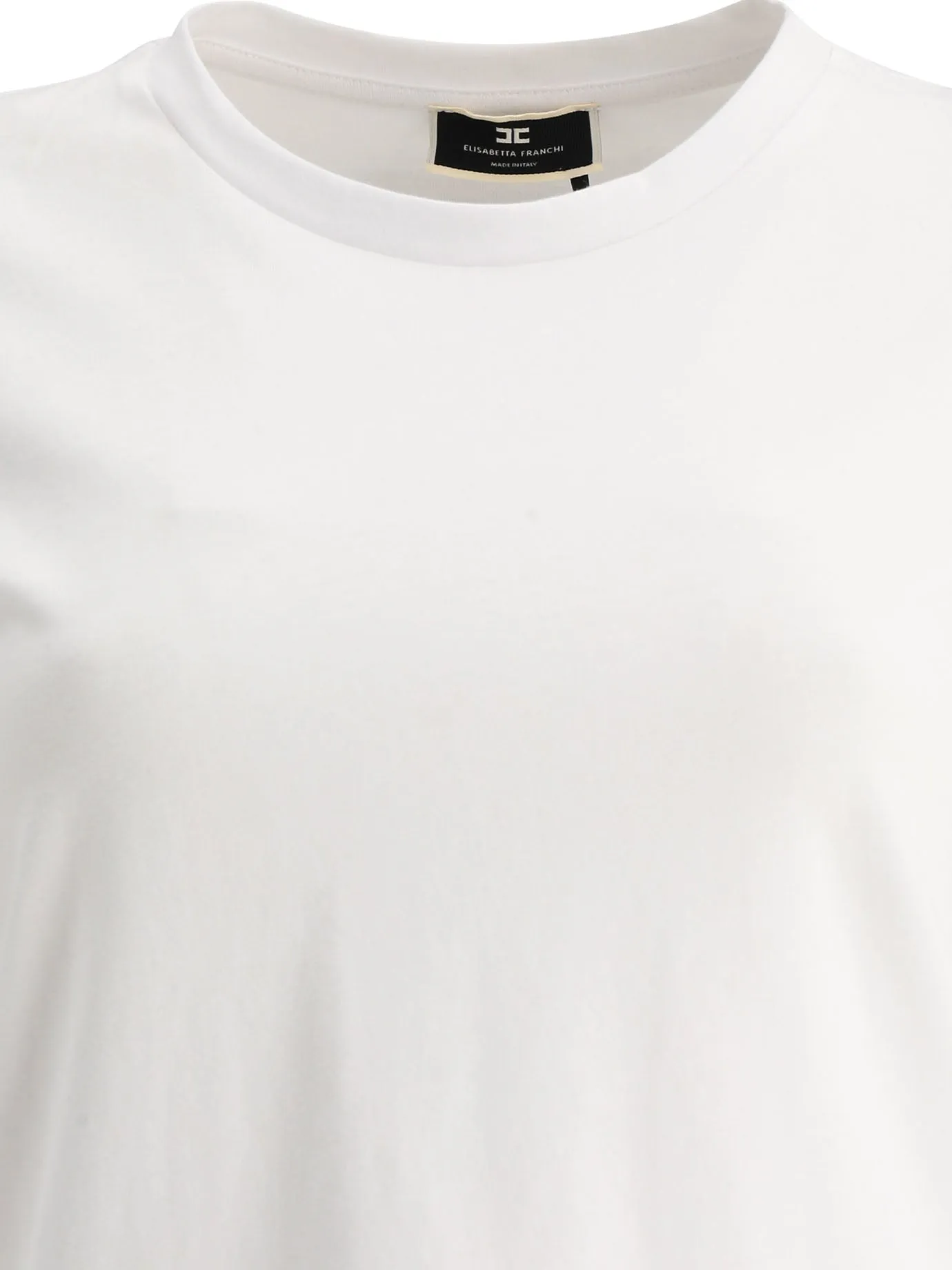 Elisabetta Franchi Logo Embroidered Crewneck T-Shirt