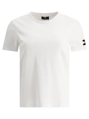 Elisabetta Franchi Logo Embroidered Crewneck T-Shirt