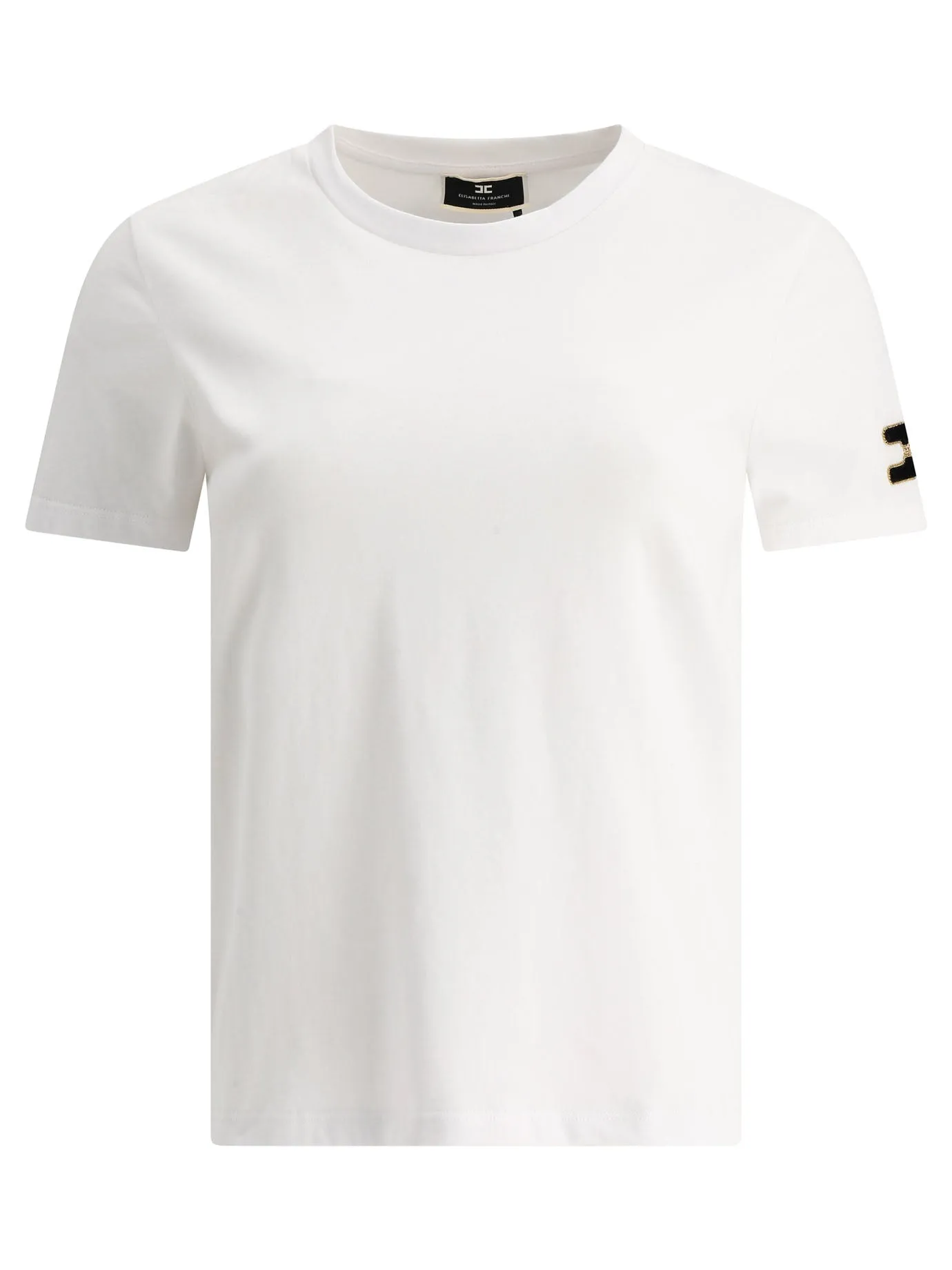 Elisabetta Franchi Logo Embroidered Crewneck T-Shirt