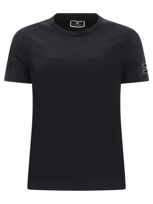 Elisabetta Franchi Logo Embroidered Crewneck T-Shirt