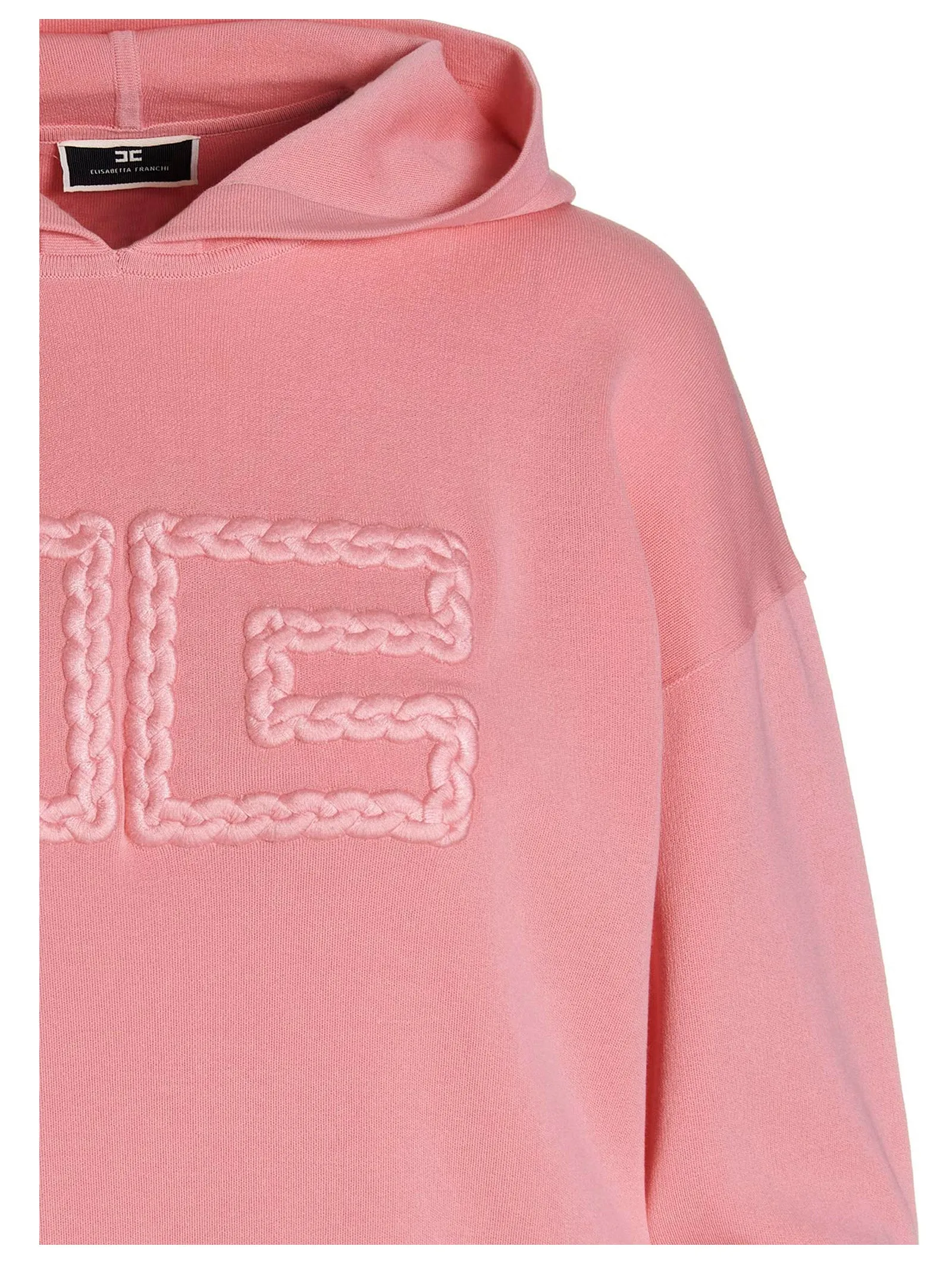 Elisabetta Franchi Logo Embroidered Hoodie