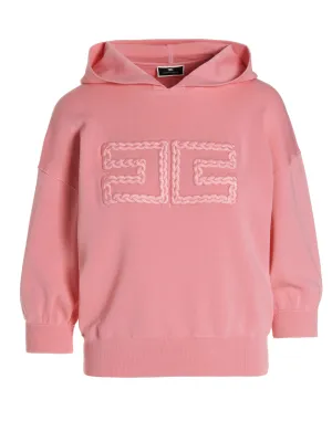 Elisabetta Franchi Logo Embroidered Hoodie