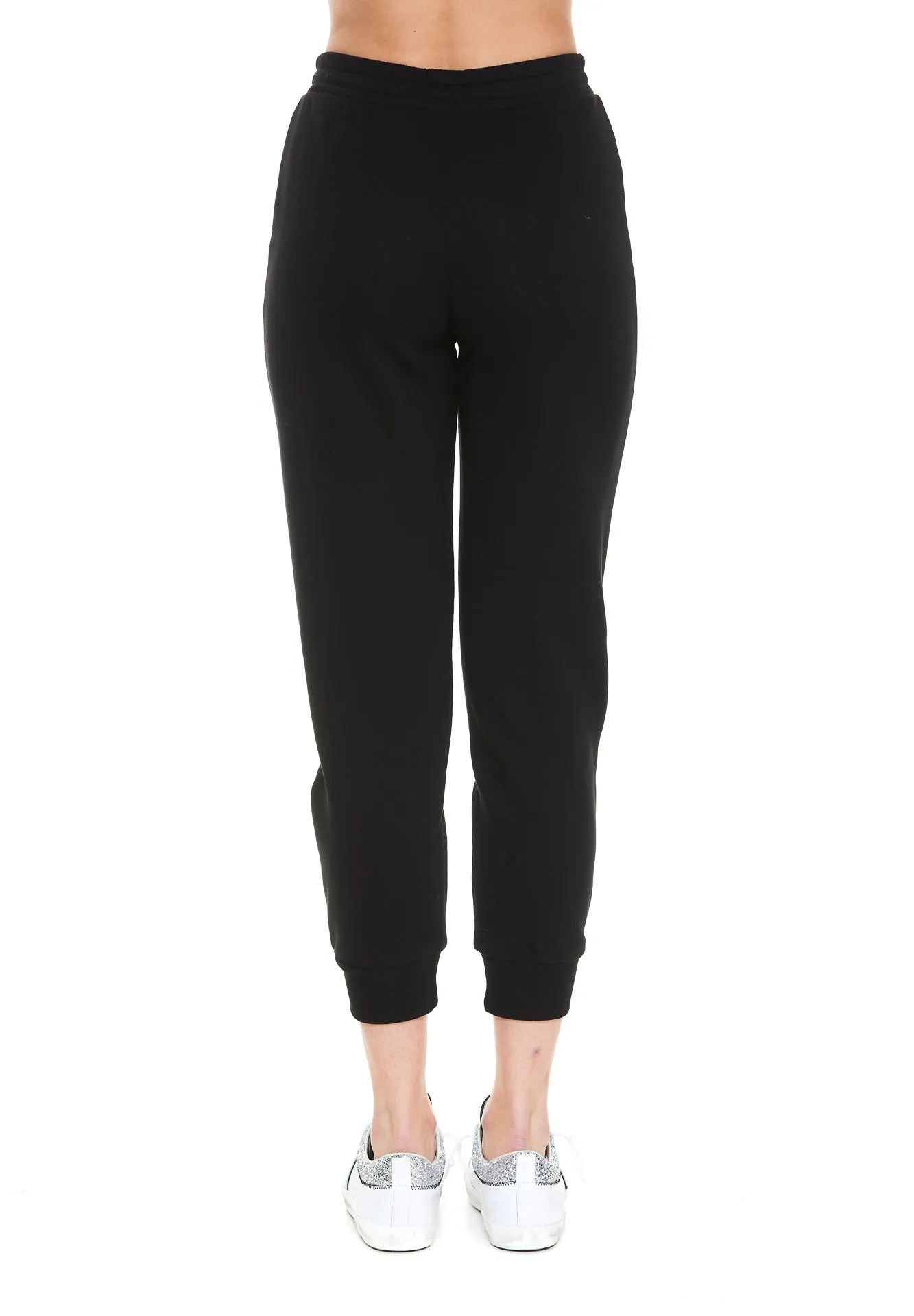 Elisabetta Franchi Logo Plaque Fleece Trousers