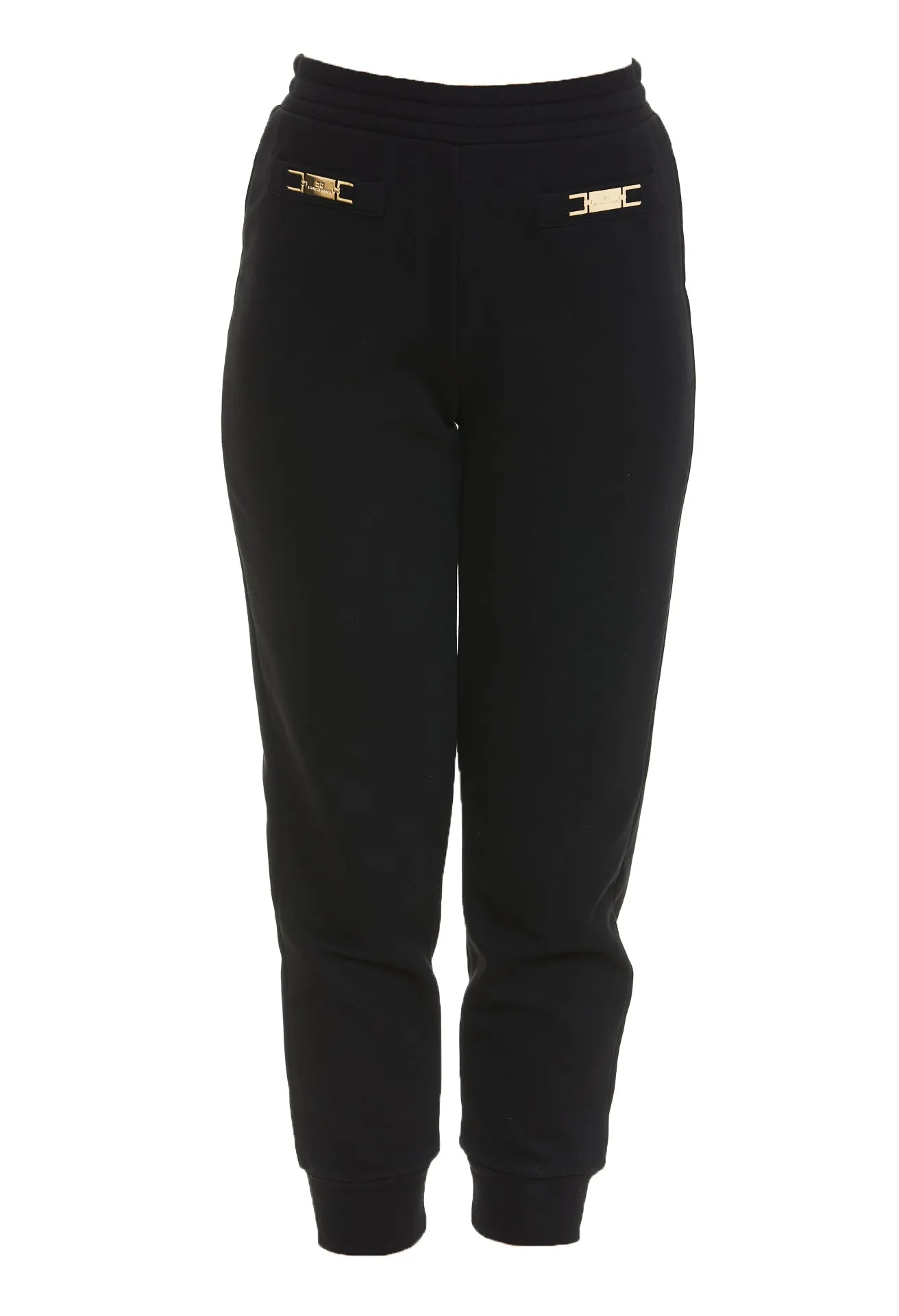 Elisabetta Franchi Logo Plaque Fleece Trousers