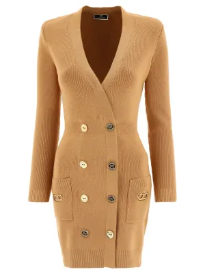 Elisabetta Franchi V-Neck Knitted Dress