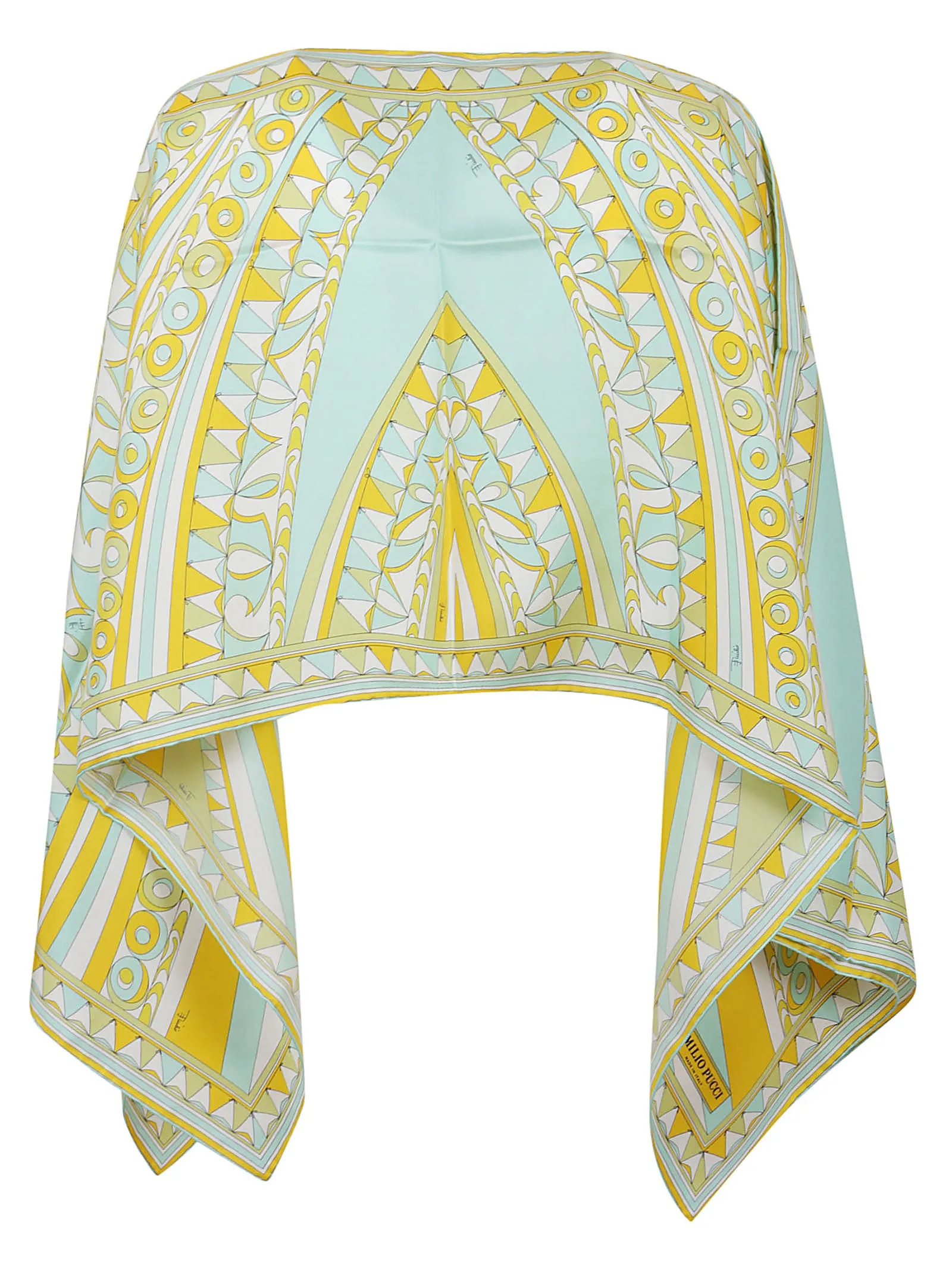 Emilio Pucci Bandierine-Print Boat Neck Top