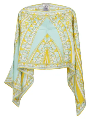 Emilio Pucci Bandierine-Print Boat Neck Top