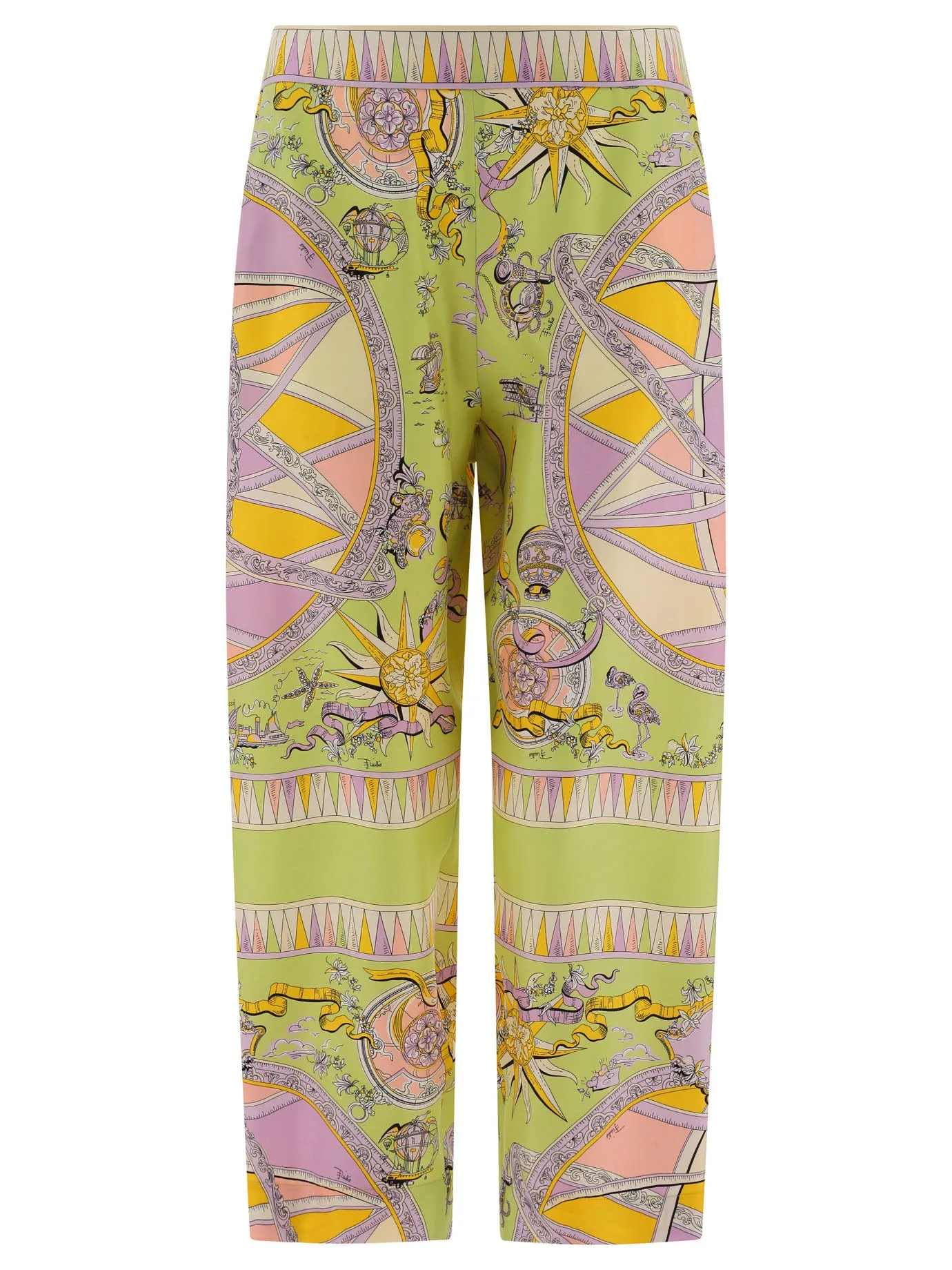 Emilio Pucci High Waisted Cropped Trousers