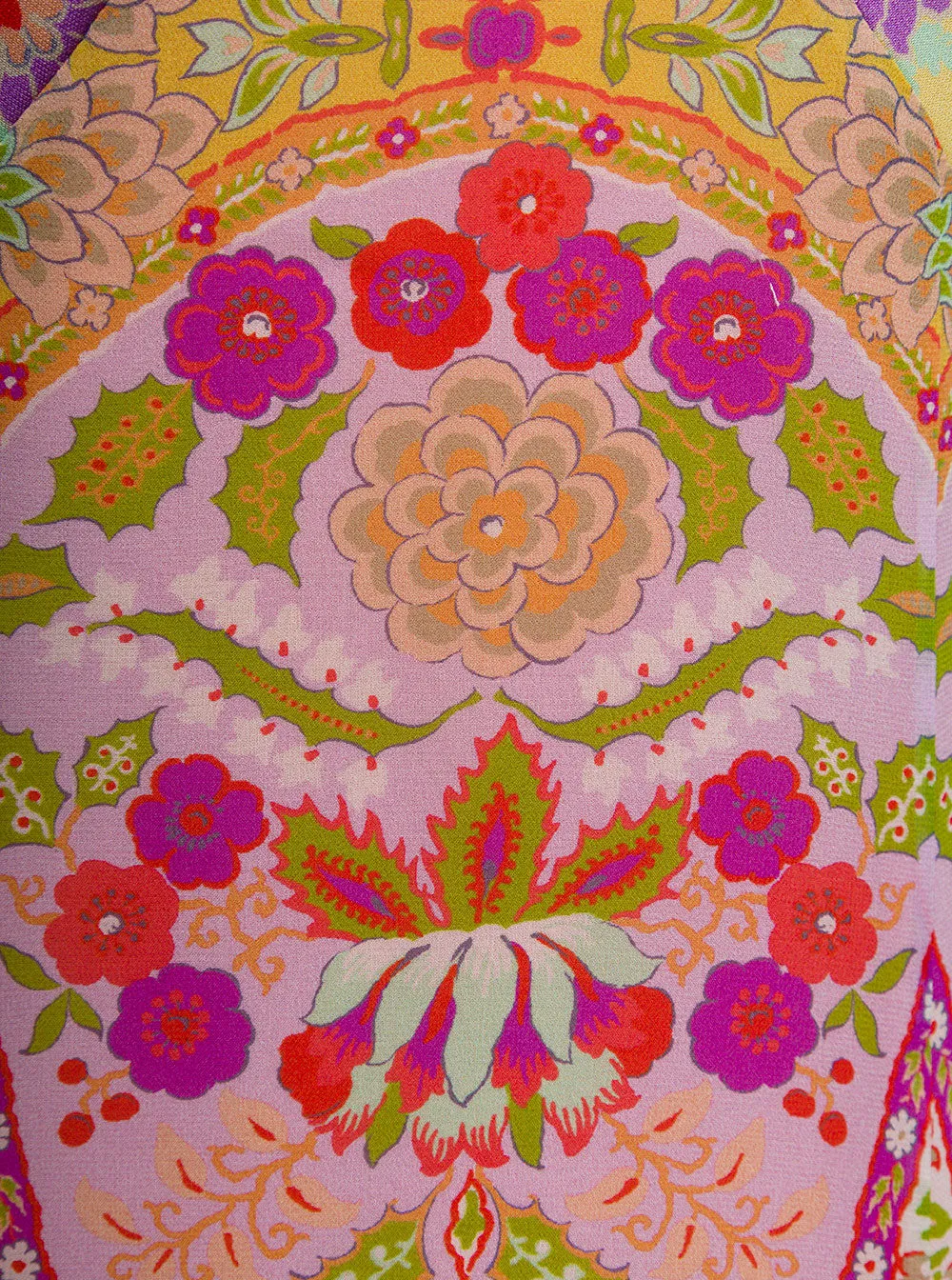 Etro Allover Floral Print Halterneck Extra-Long Dress