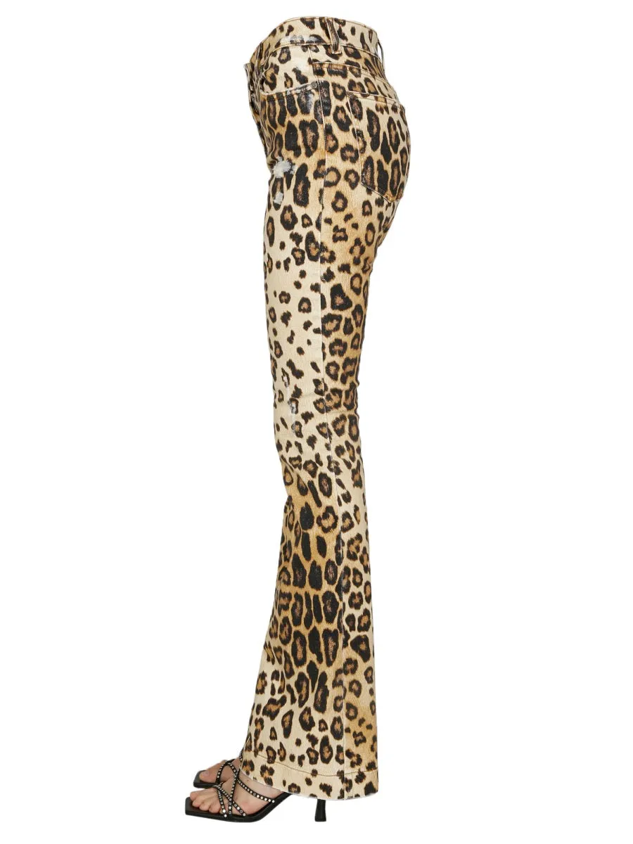 Etro Animal Print Slim-Fit Jeans