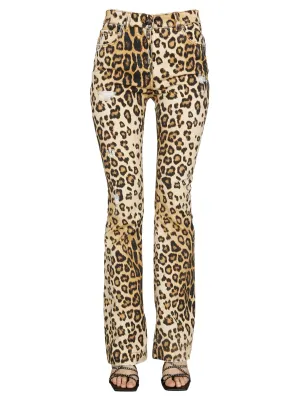 Etro Animal Print Slim-Fit Jeans