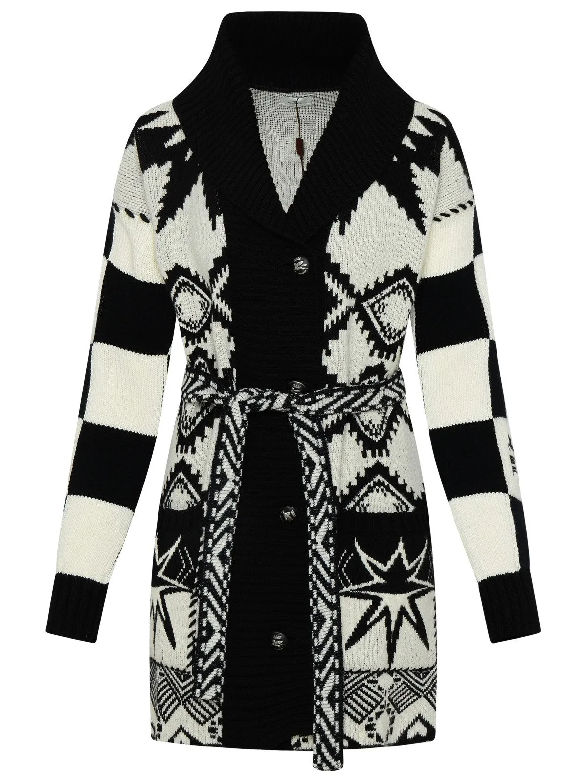 Etro Belted-Waist Long-Sleeved Cardi-Coat