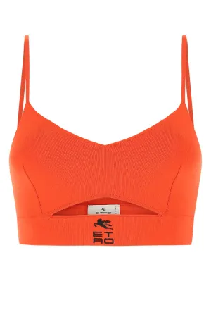 Etro Liquid Paisley Cut-Out Knitted Top