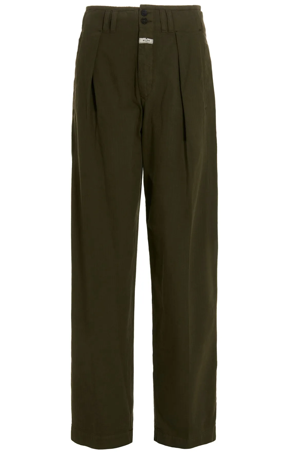 Etro Logo Patch High-Waisted Pants