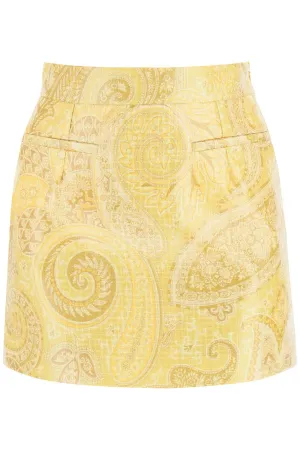 Etro Paisley Printed High-Waist Mini Skirt