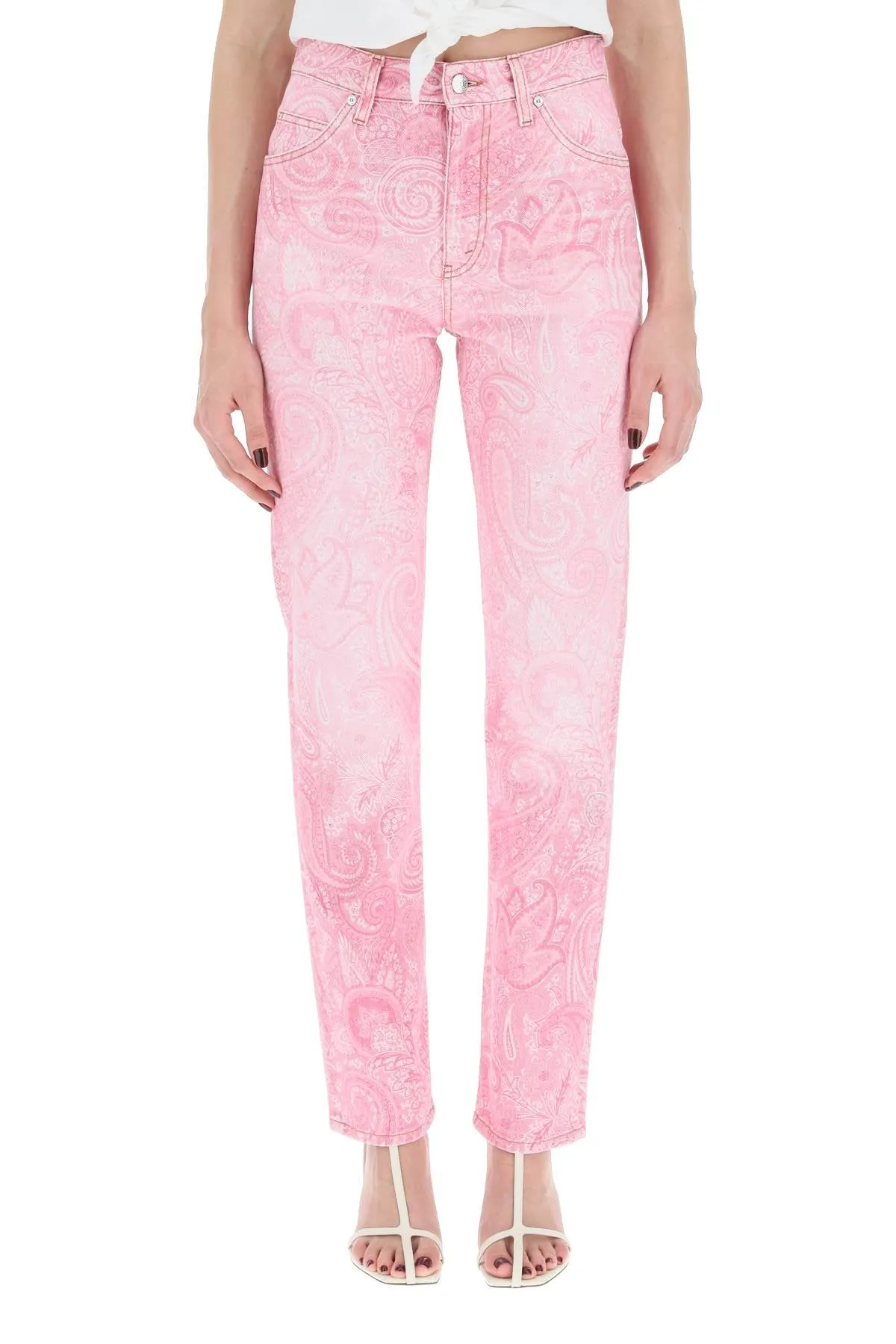 Etro Paisley Printed Straight Leg Jeans