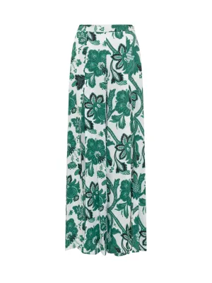 Etro Printed Front Slit Wide Leg Trousers