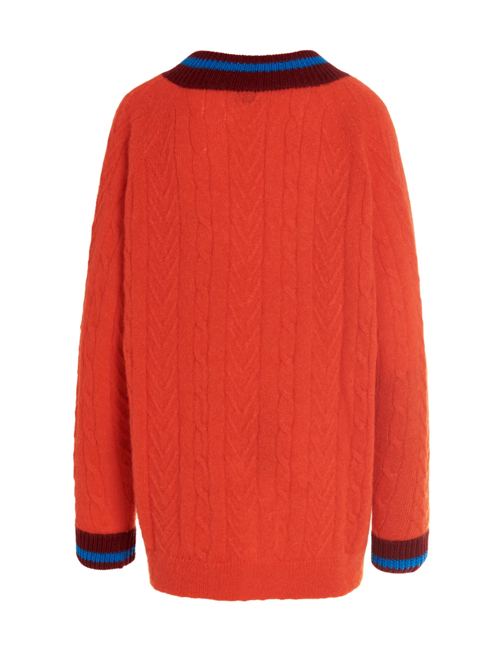 Etro V-Neck Cable-Knit Jumper