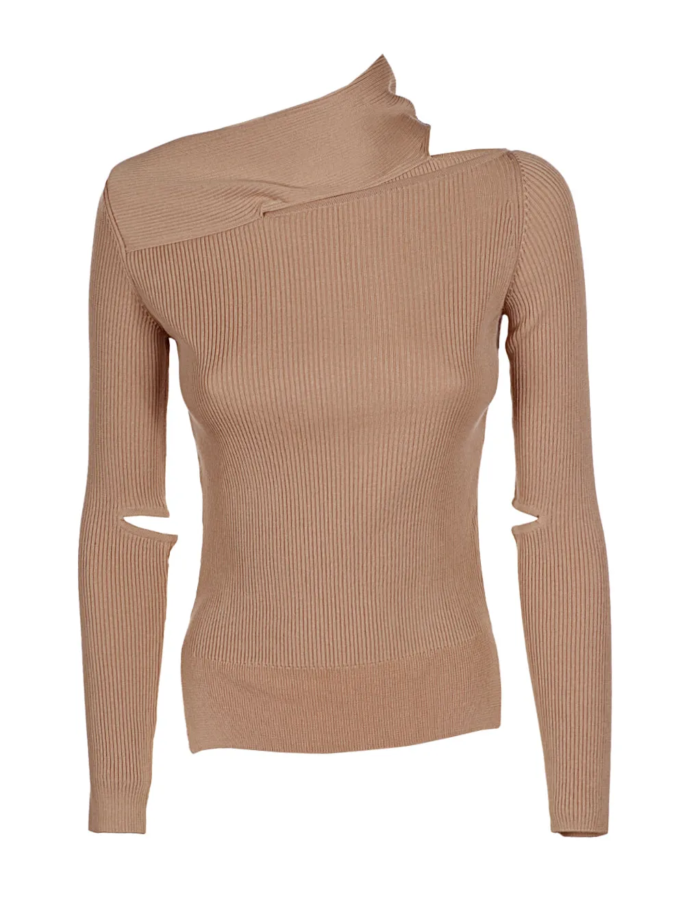 Eudon Choi Cut-Out Ribbed Knit Top
