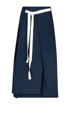 Eudon Choi Tie-Waist Midi Skirt