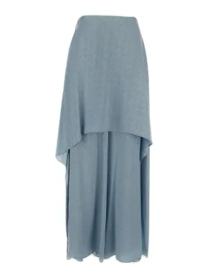 Fendi Draped Wide Leg Satin Trousers