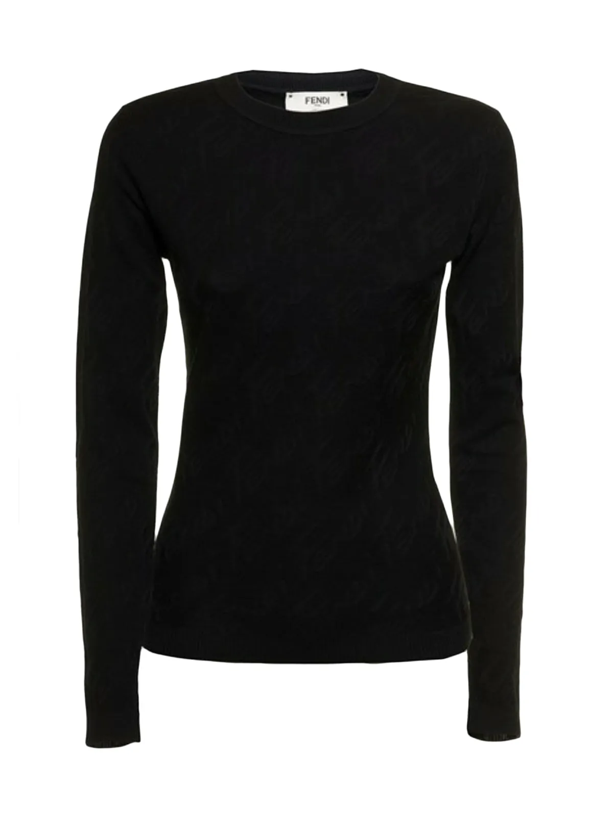 Fendi Logo Jacqaurd Crewneck Top