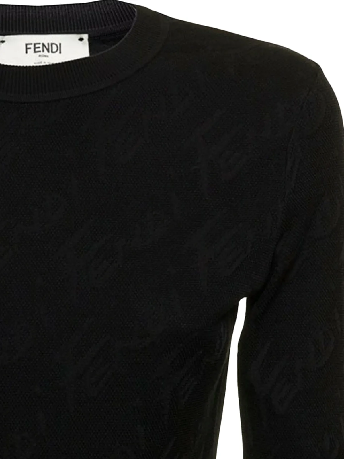 Fendi Logo Jacqaurd Crewneck Top