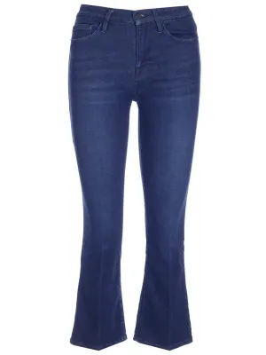 Frame Le Crop Kick Flared Mid-Rise Jeans