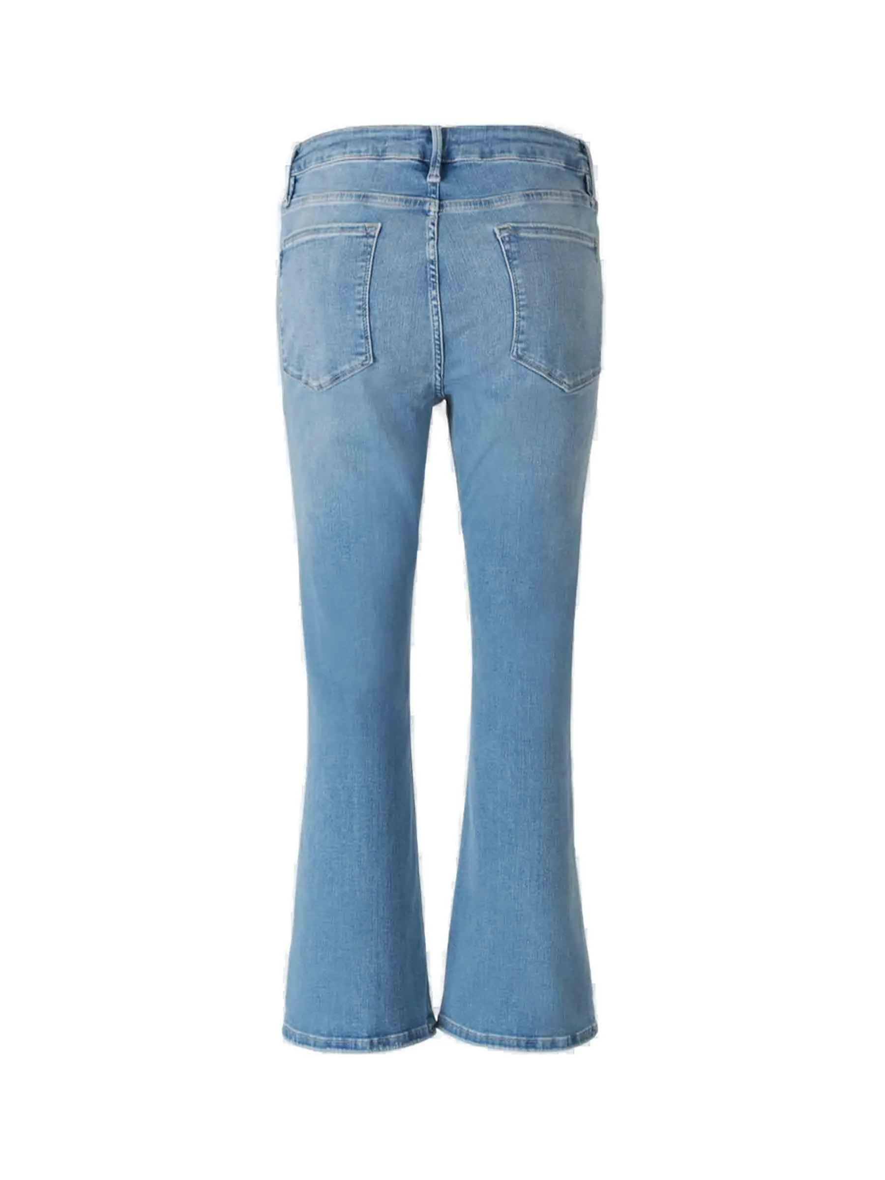 Frame Le One Crop Mid-Rise Flared Jeans