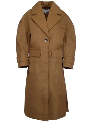 Ganni Drop Shoulder Buttoned Coat