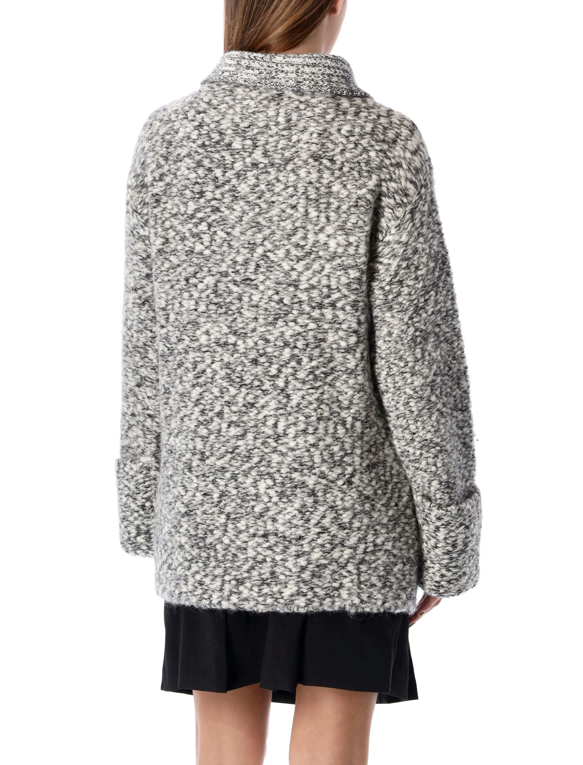 Ganni Half-Zipped High-Neck Knit Jumper
