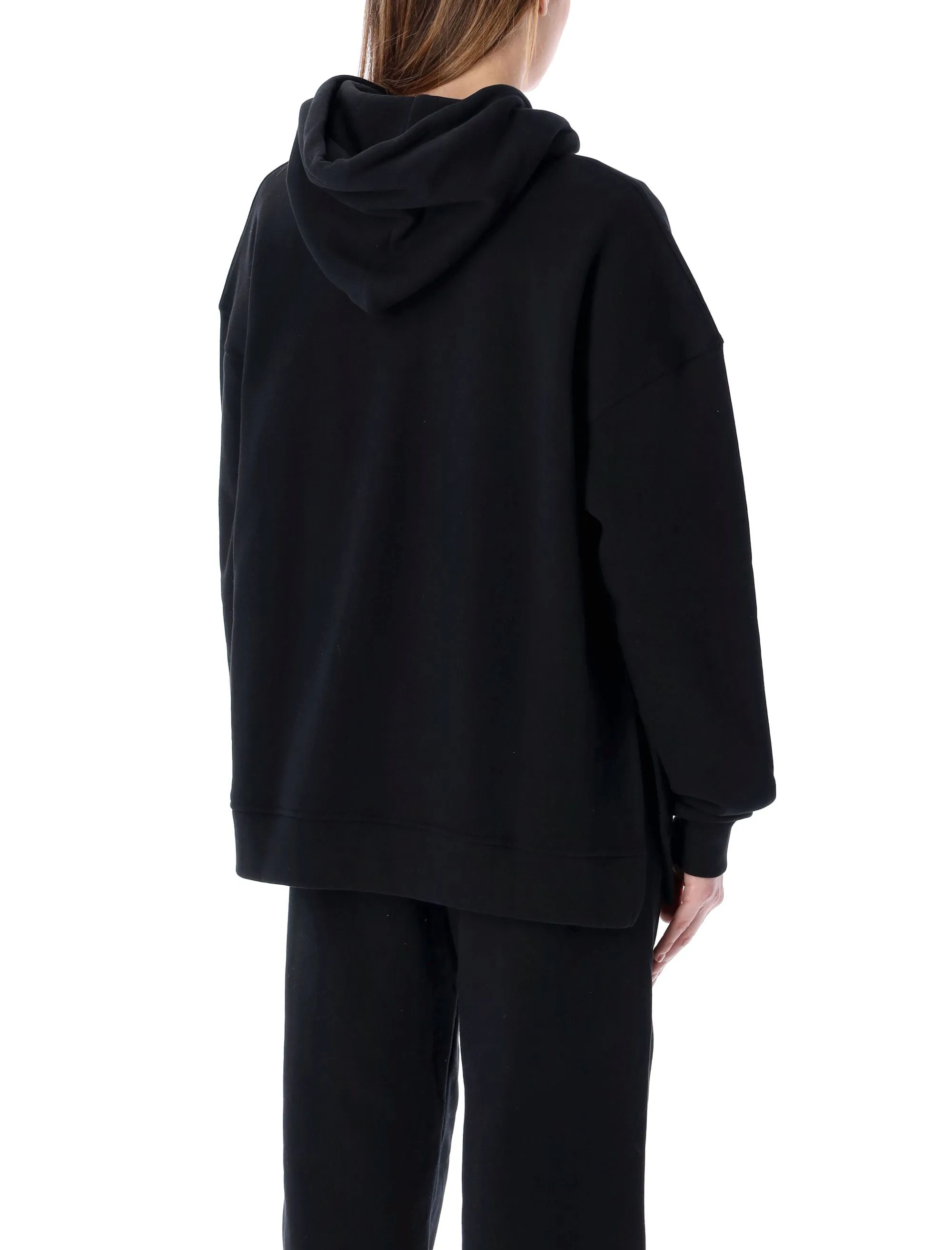Ganni Logo Embroidered Drawstring Hoodie