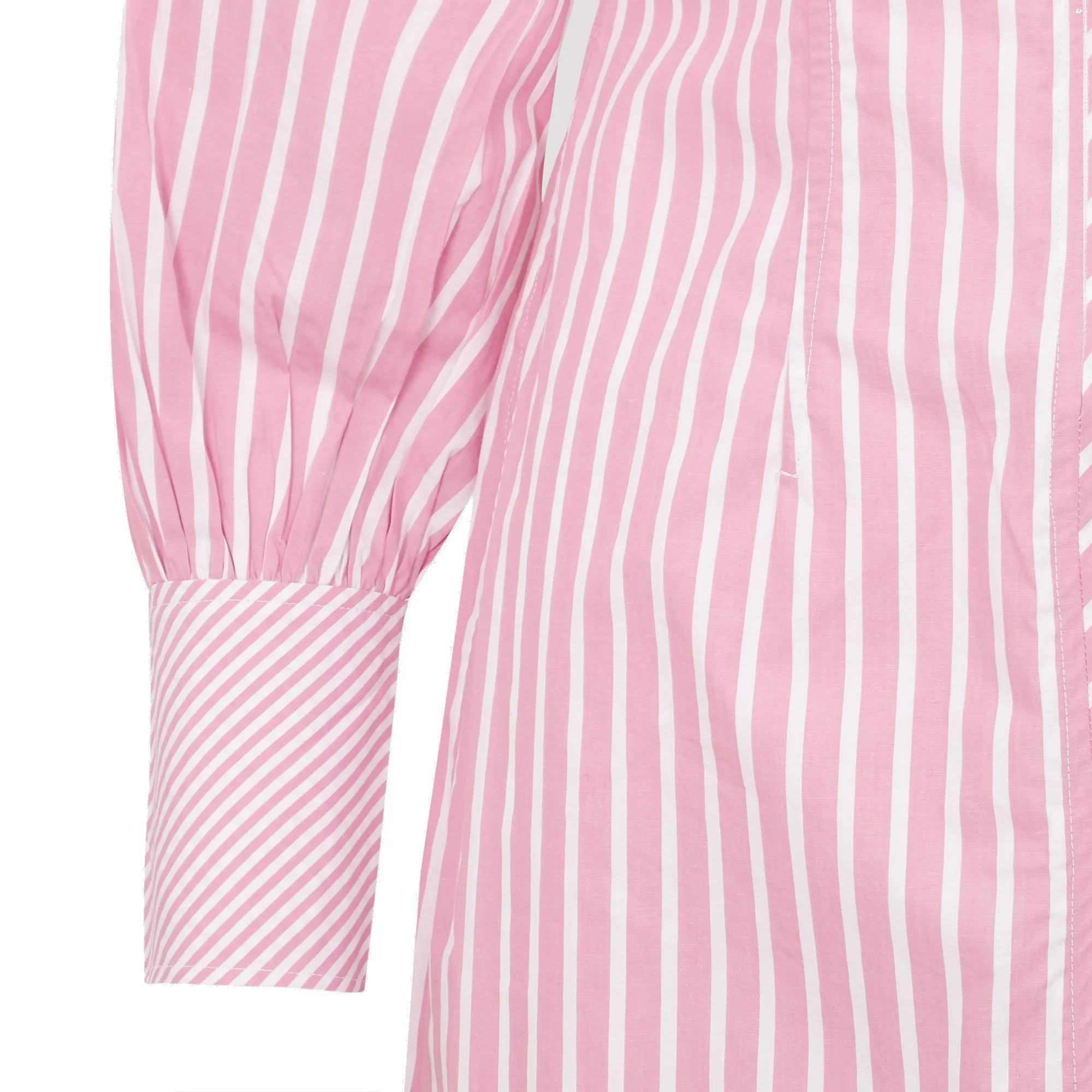 Ganni Striped Mini Shirt Dress