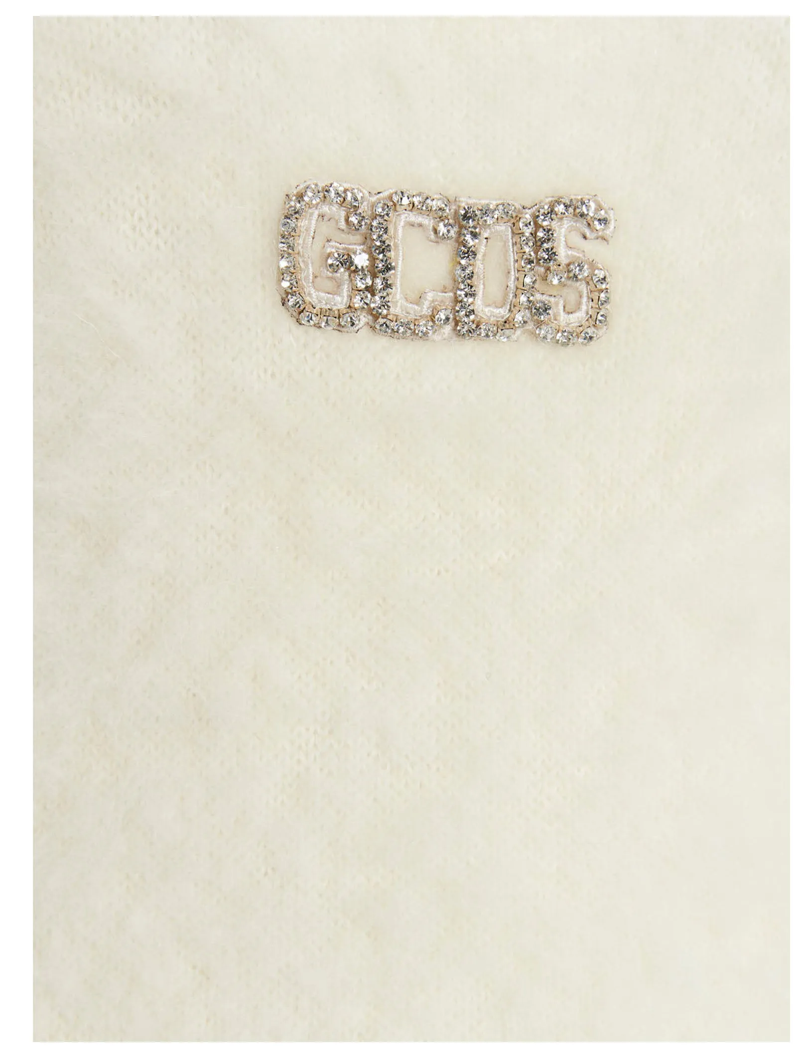 GCDS Crystal Logo Long-Sleeved Knit Jumper