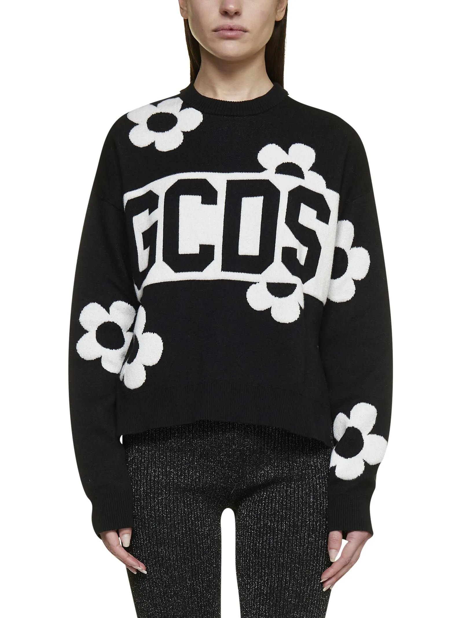 GCDS Daisy Logo Band Sweater