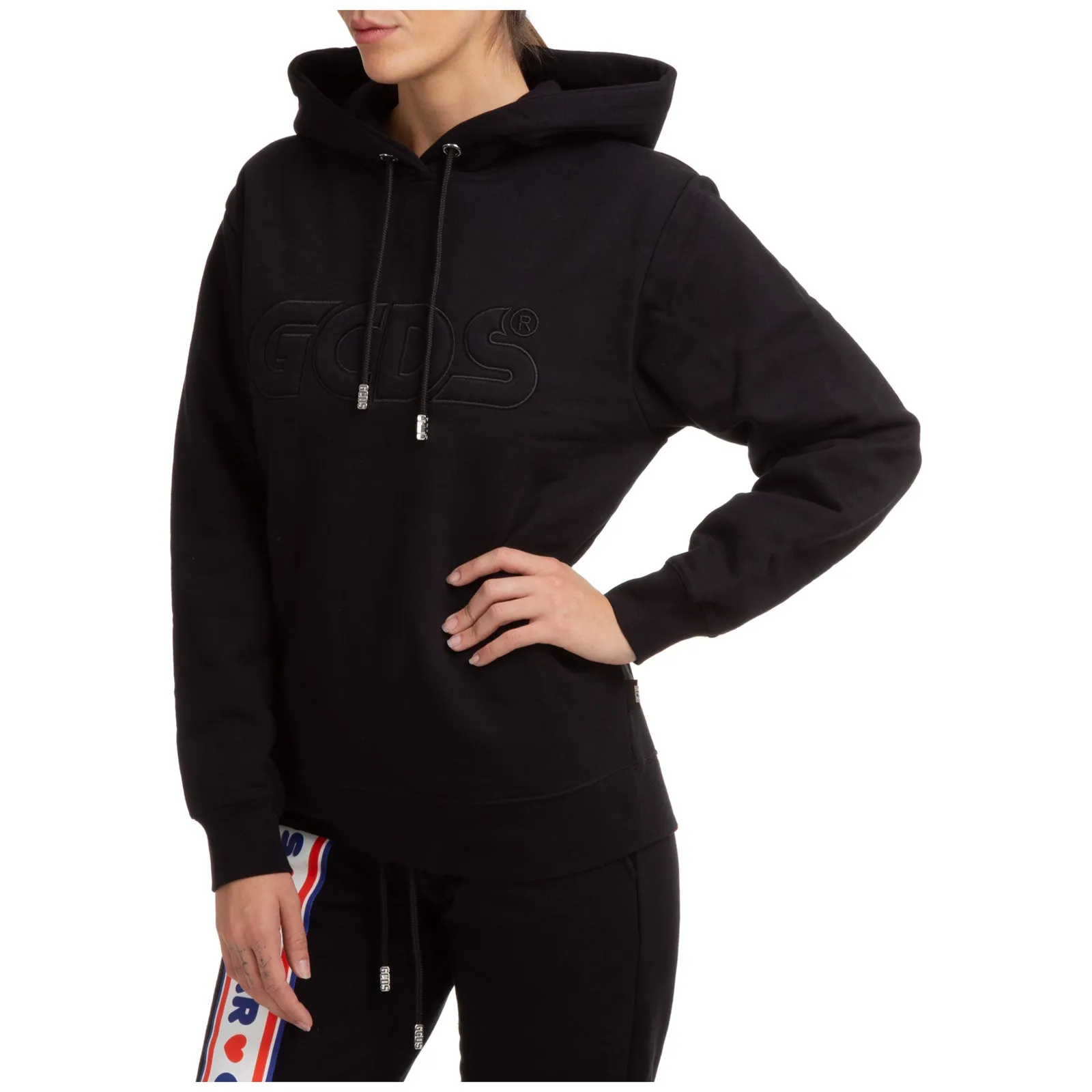 GCDS Logo Embroidered Drawstring Hoodie