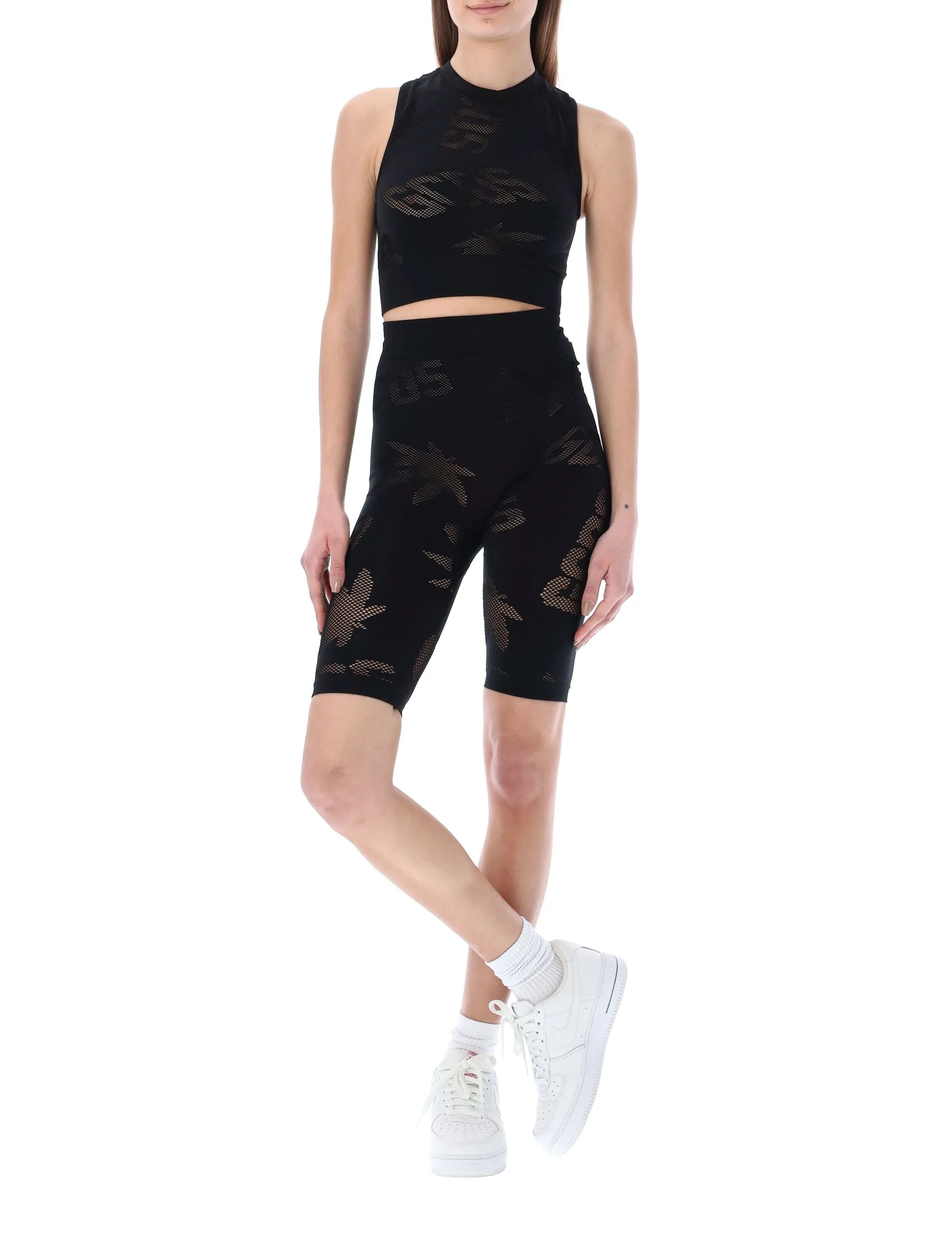 GCDS Mary Grid Cyclist Shorts