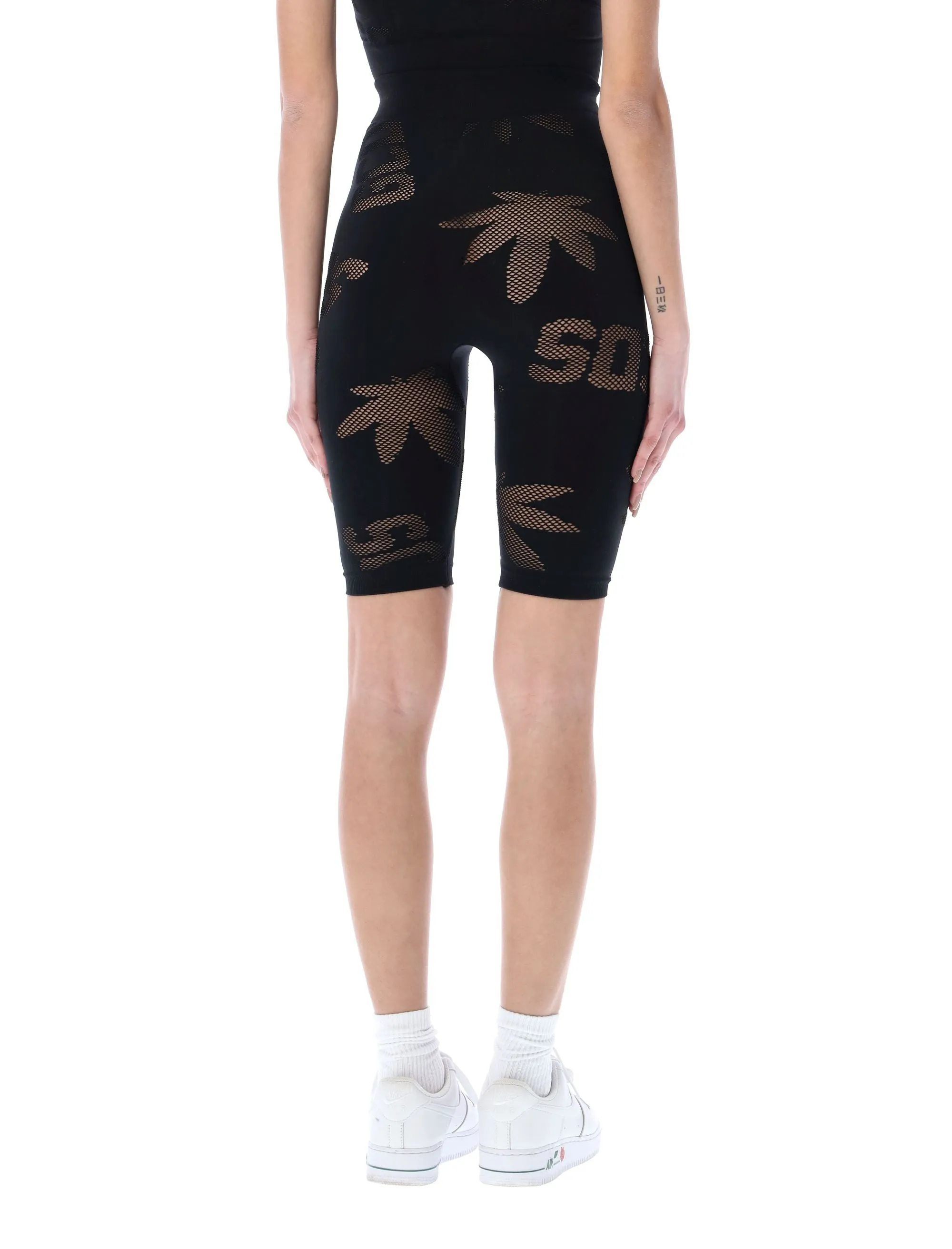 GCDS Mary Grid Cyclist Shorts