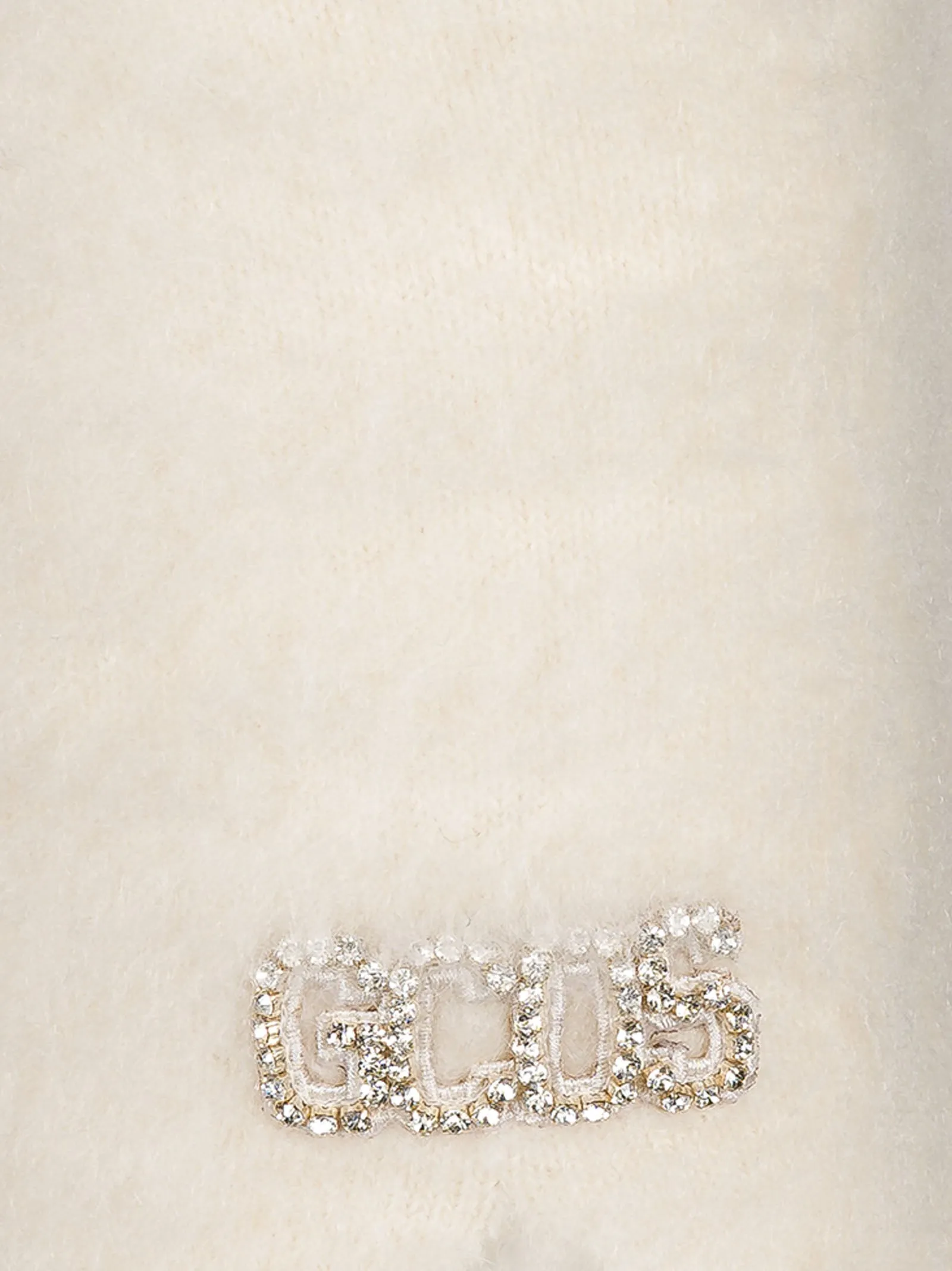 GCDS Rhinestone-Logo High Waist Knitted Skirt