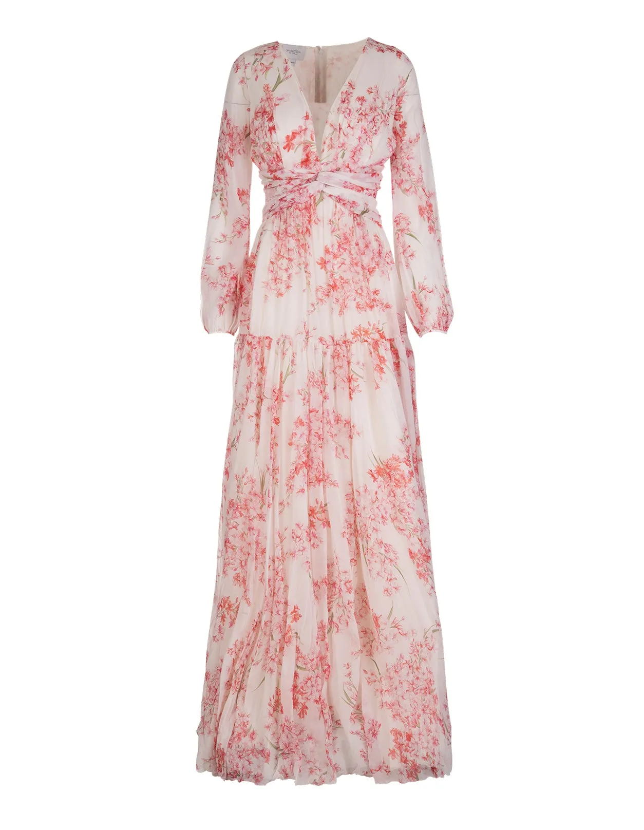 Giambattista Valli Floral Print Long-Sleeve Dress