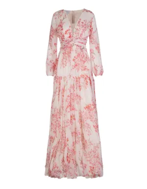 Giambattista Valli Floral Print Long-Sleeve Dress