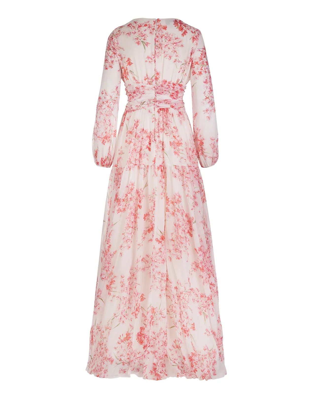 Giambattista Valli Floral Print Long-Sleeve Dress