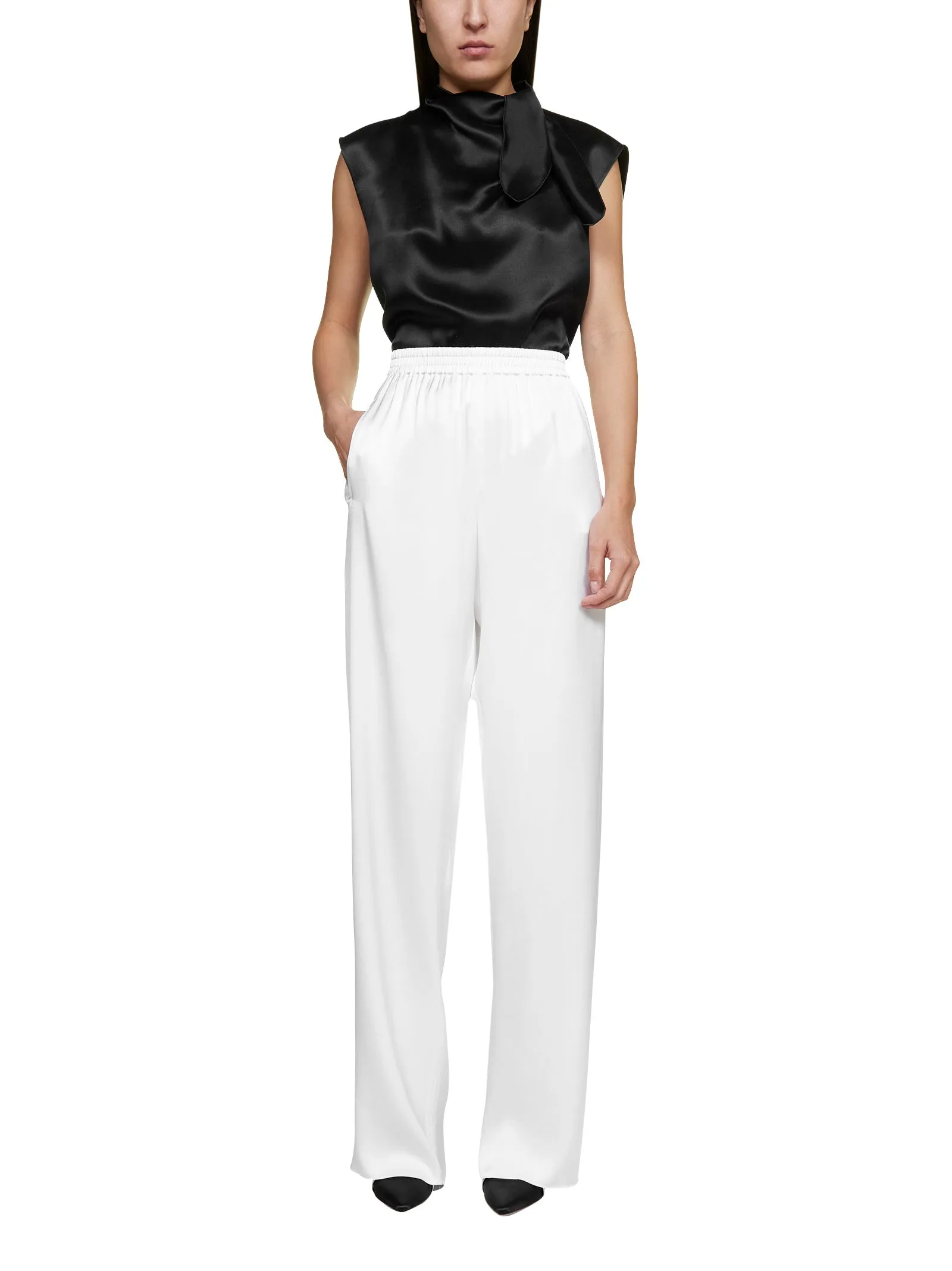 Giorgio Armani Elasticated-Waist Wide Leg Pants