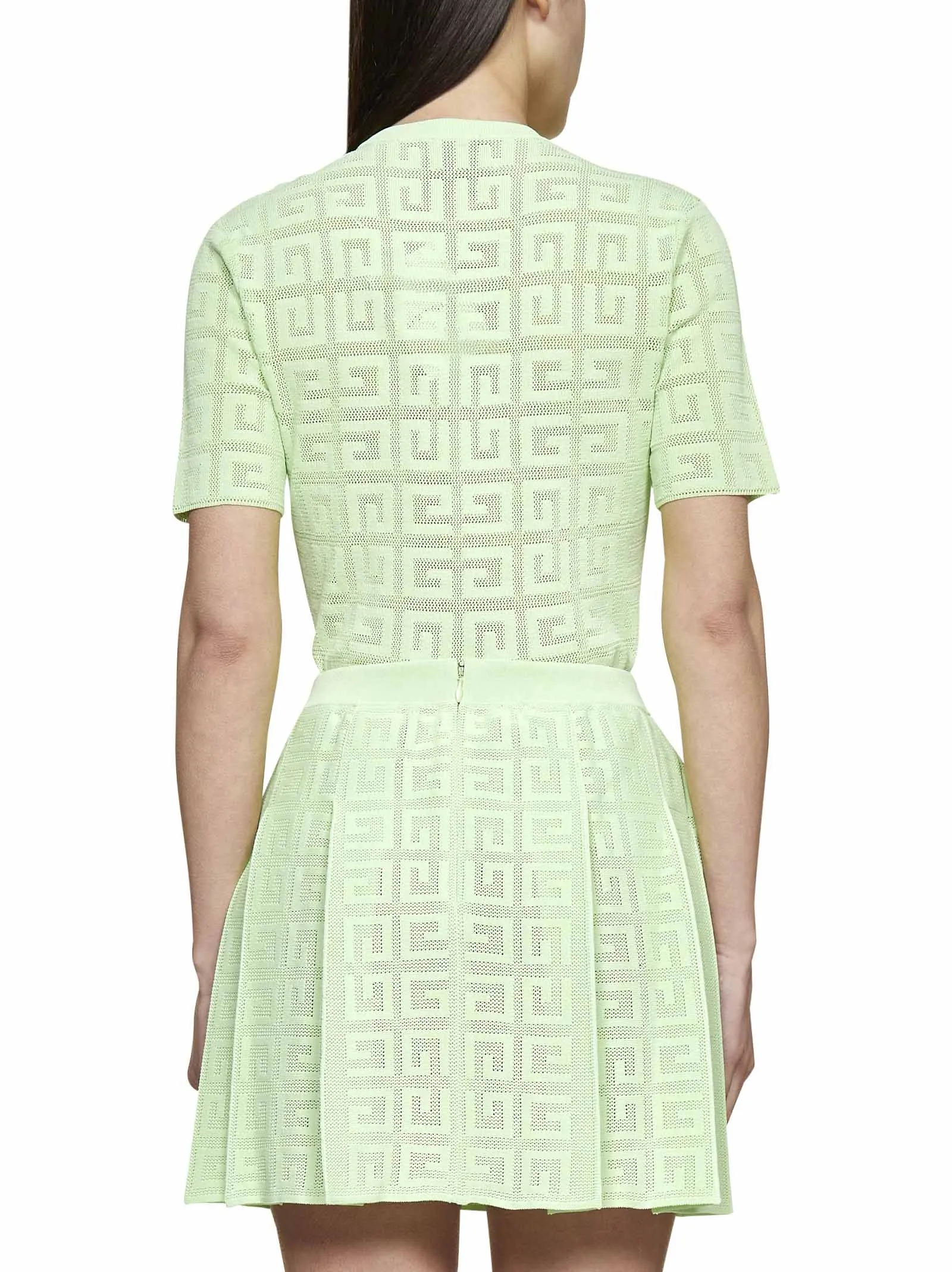 Givenchy 4G Jacquard Pleated Mini Skirt